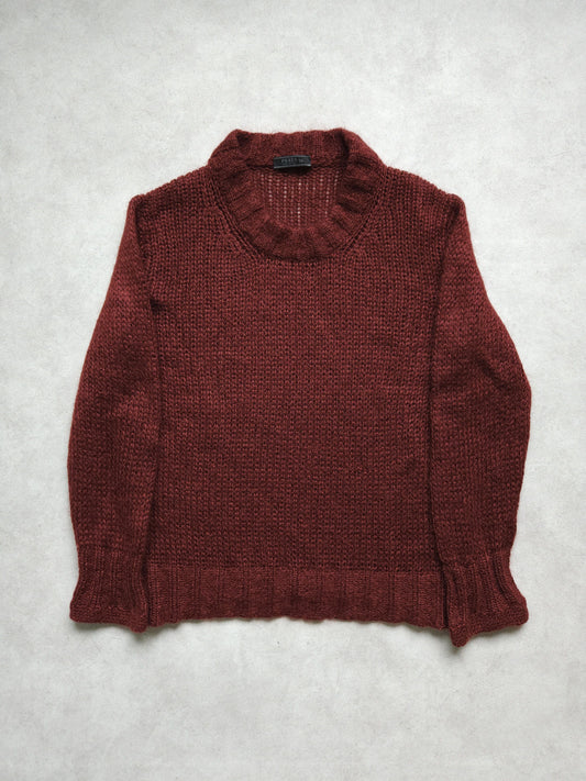 Prada mohair knit in burgundy