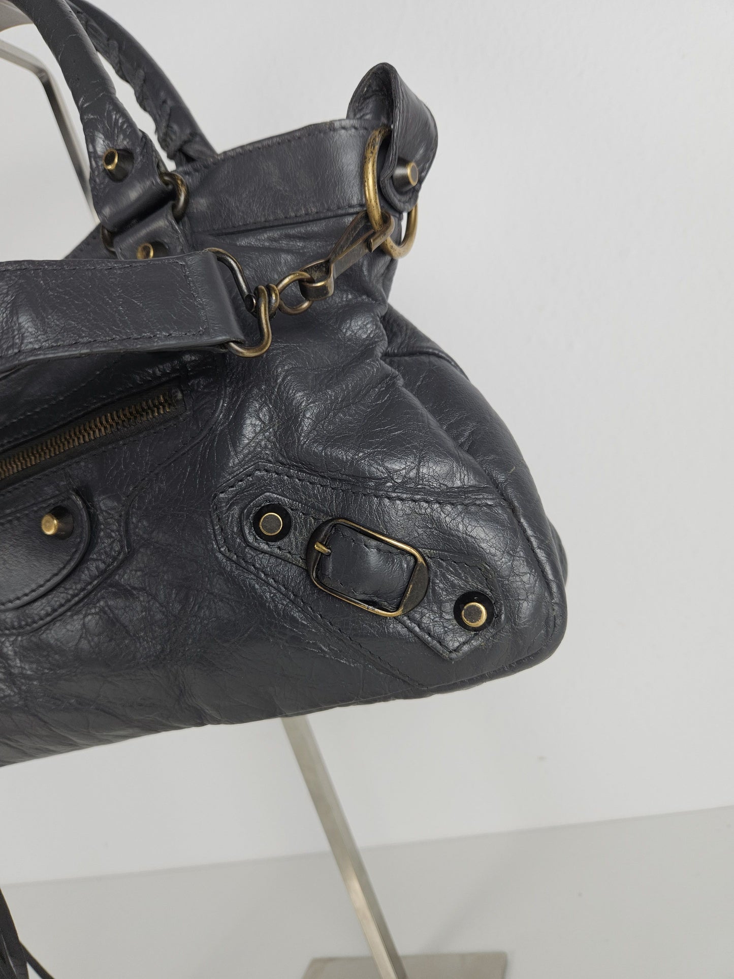 Balenciaga first bag in dark gray