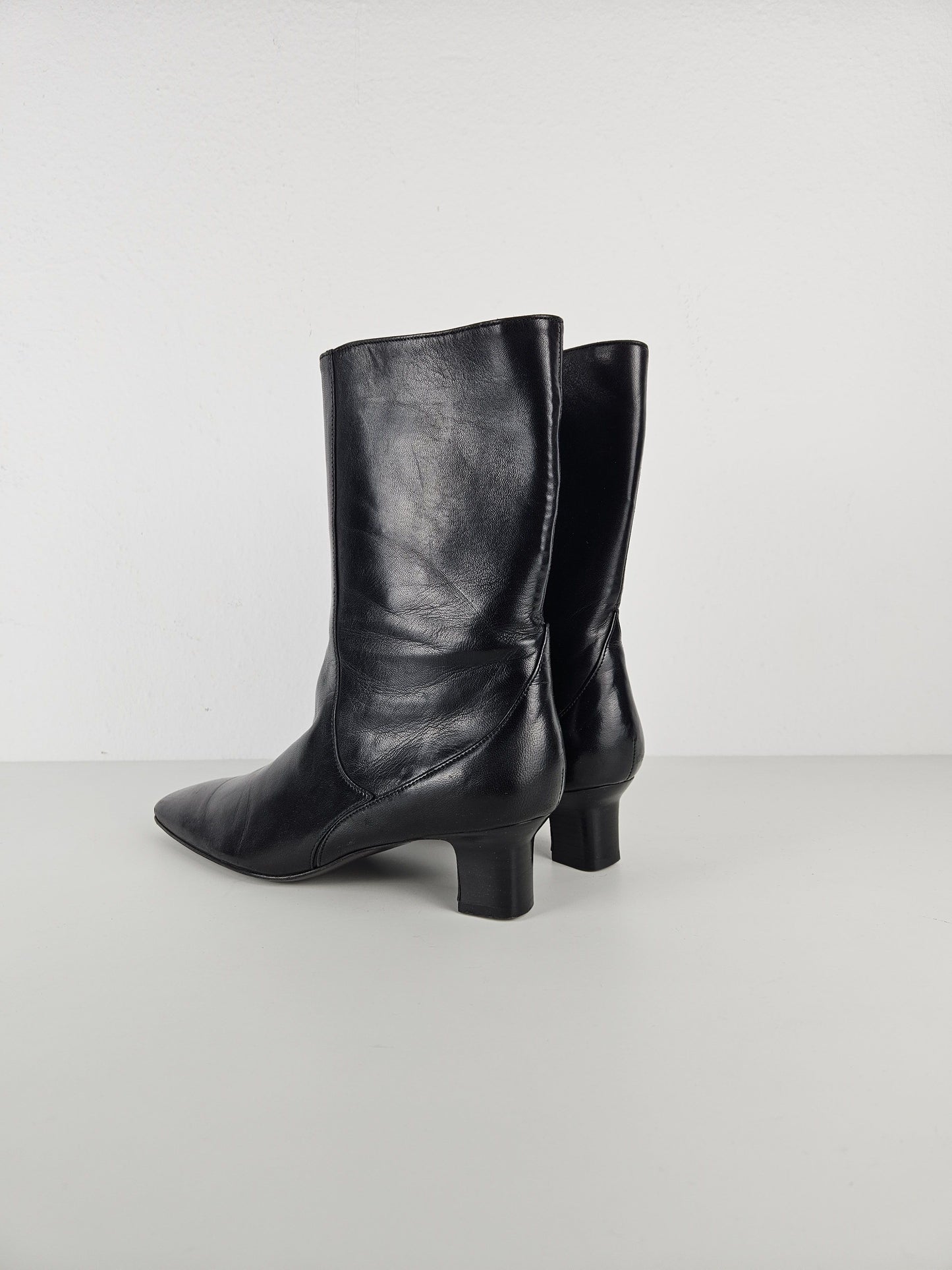 Cole Haan square toe side zip ankle boots