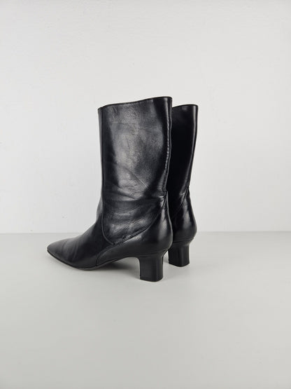 Cole Haan square toe side zip ankle boots