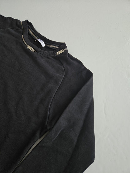 Saint Laurent zip off collar crewneck