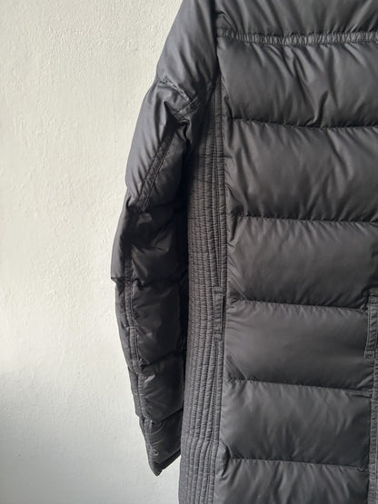 Burberry long hooded puffer coat