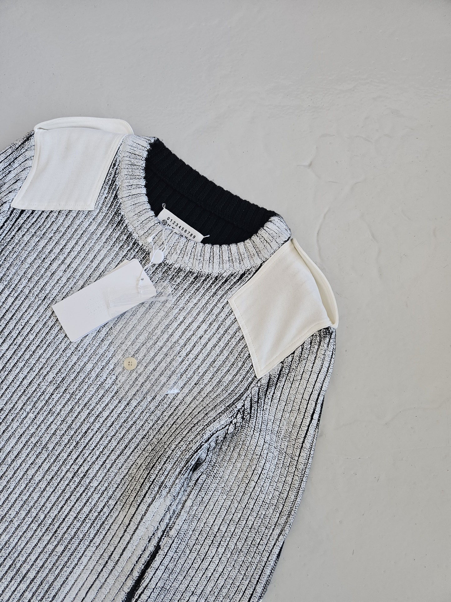 AW2018 Maison Margiela handpainted ribbed sweater