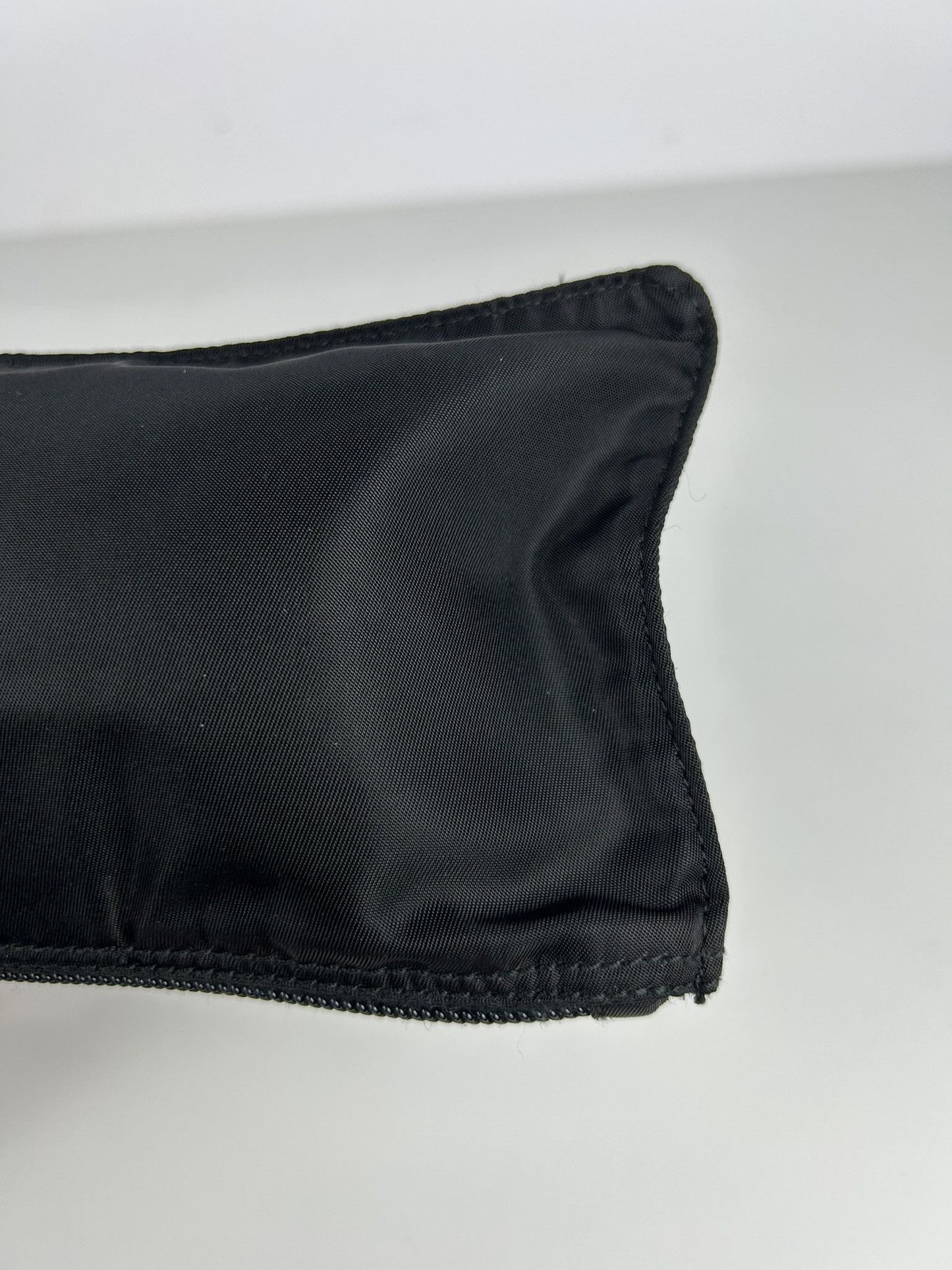 Prada nylon triangle logo mini pouch