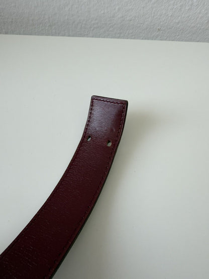 Vintage 1981 Hermes Constance leather belt with H-buckle