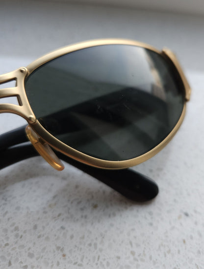 Vtg Jean Paul Gaultier 58-6204 big logo oval sunglasses