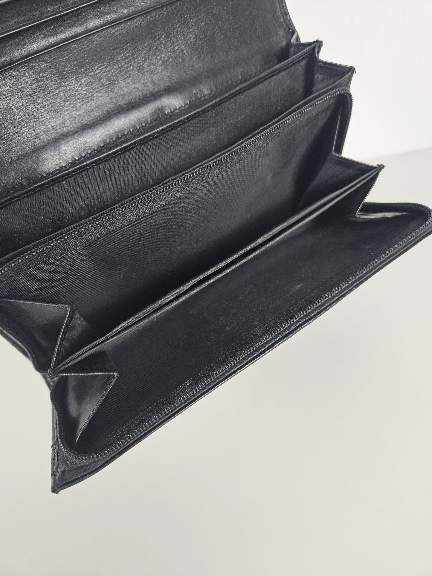 Vivienne Westwood orb black patent leather wallet