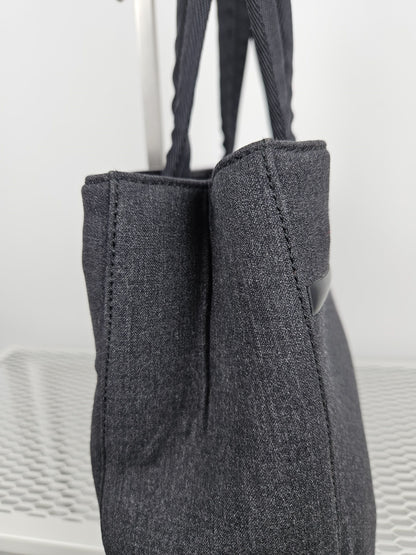 Archive AW1999 prada sport black tab wool and nylon tote bag