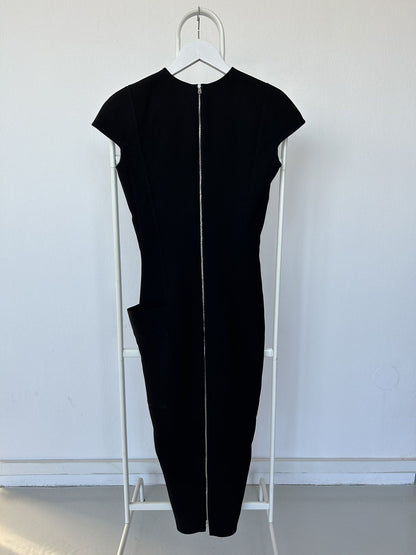 Victoria Beckham black cocoon midi dress