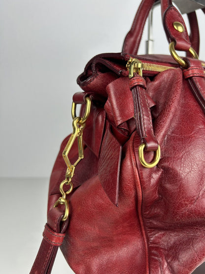 Miu miu vitello bow bag in red