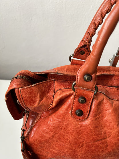 Balenciaga city bag in pumpkin spice