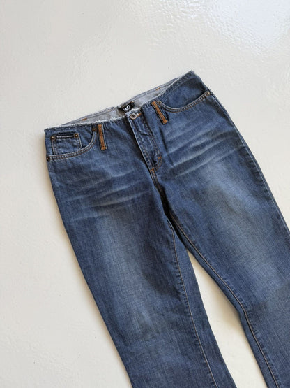 Y2k Dolce & Gabbana cutoff low waist flared denim