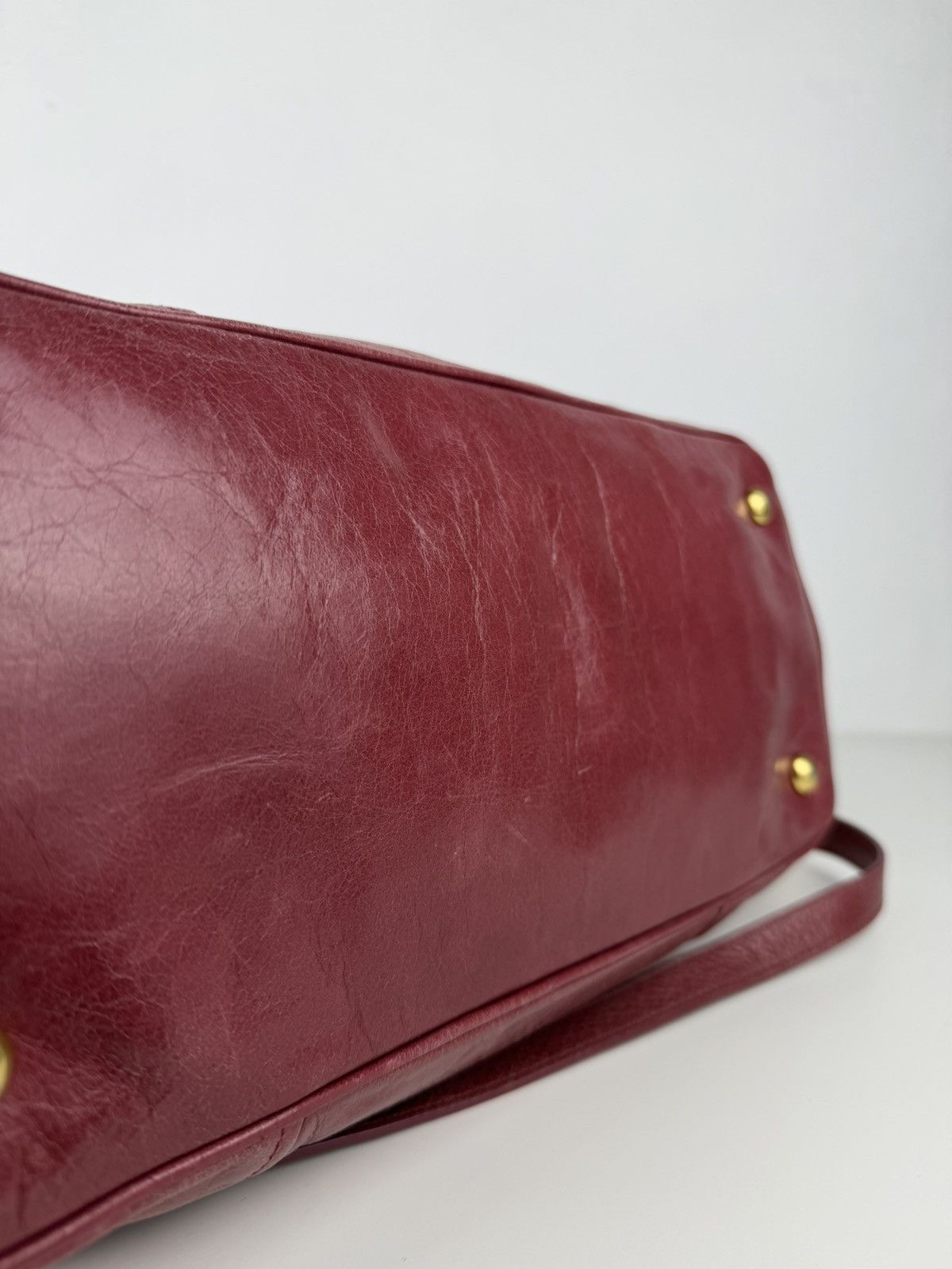 Miu miu vitello lux leather tote bag