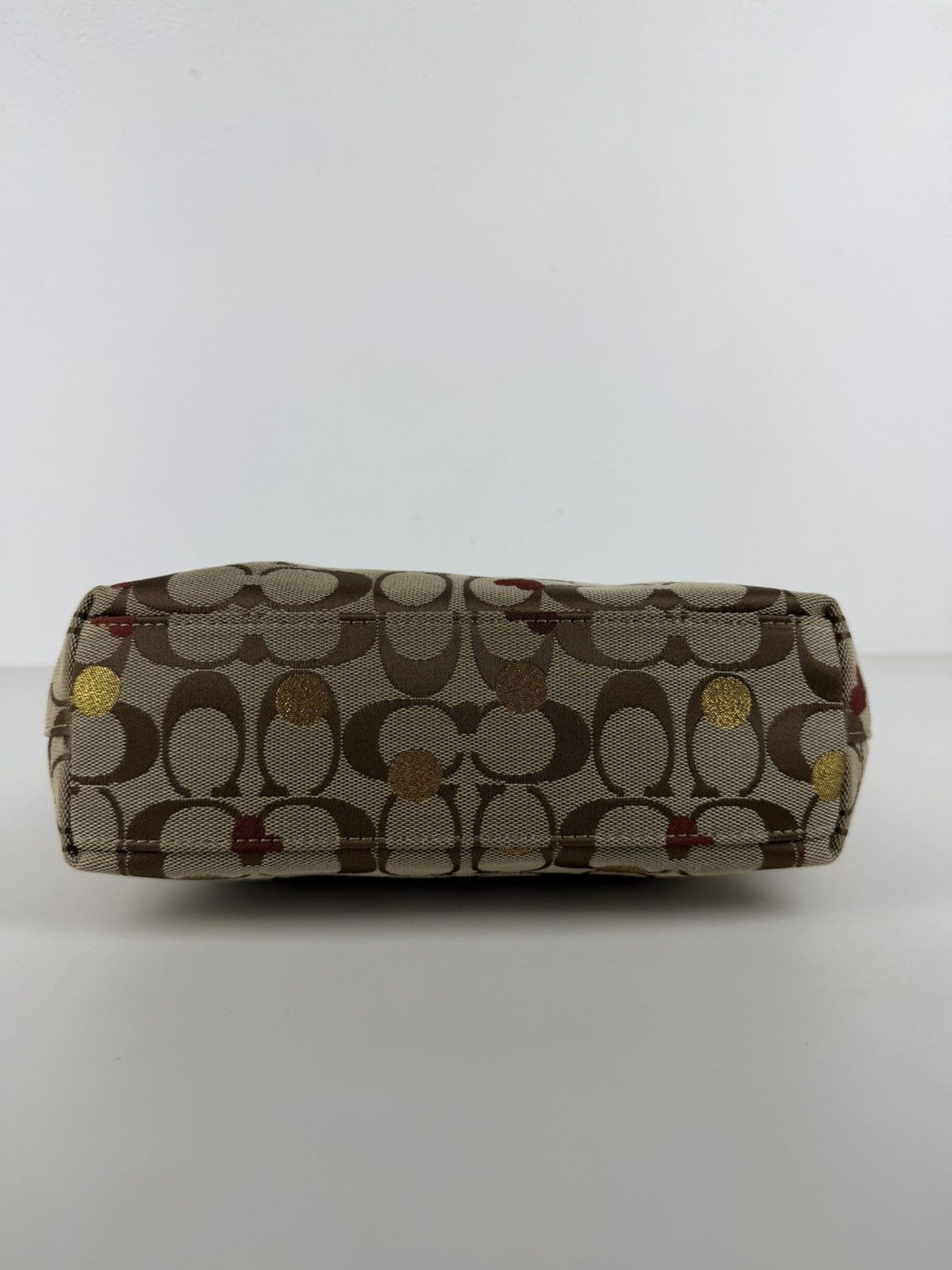 Coach signature canvas heart and polka dot tote bag