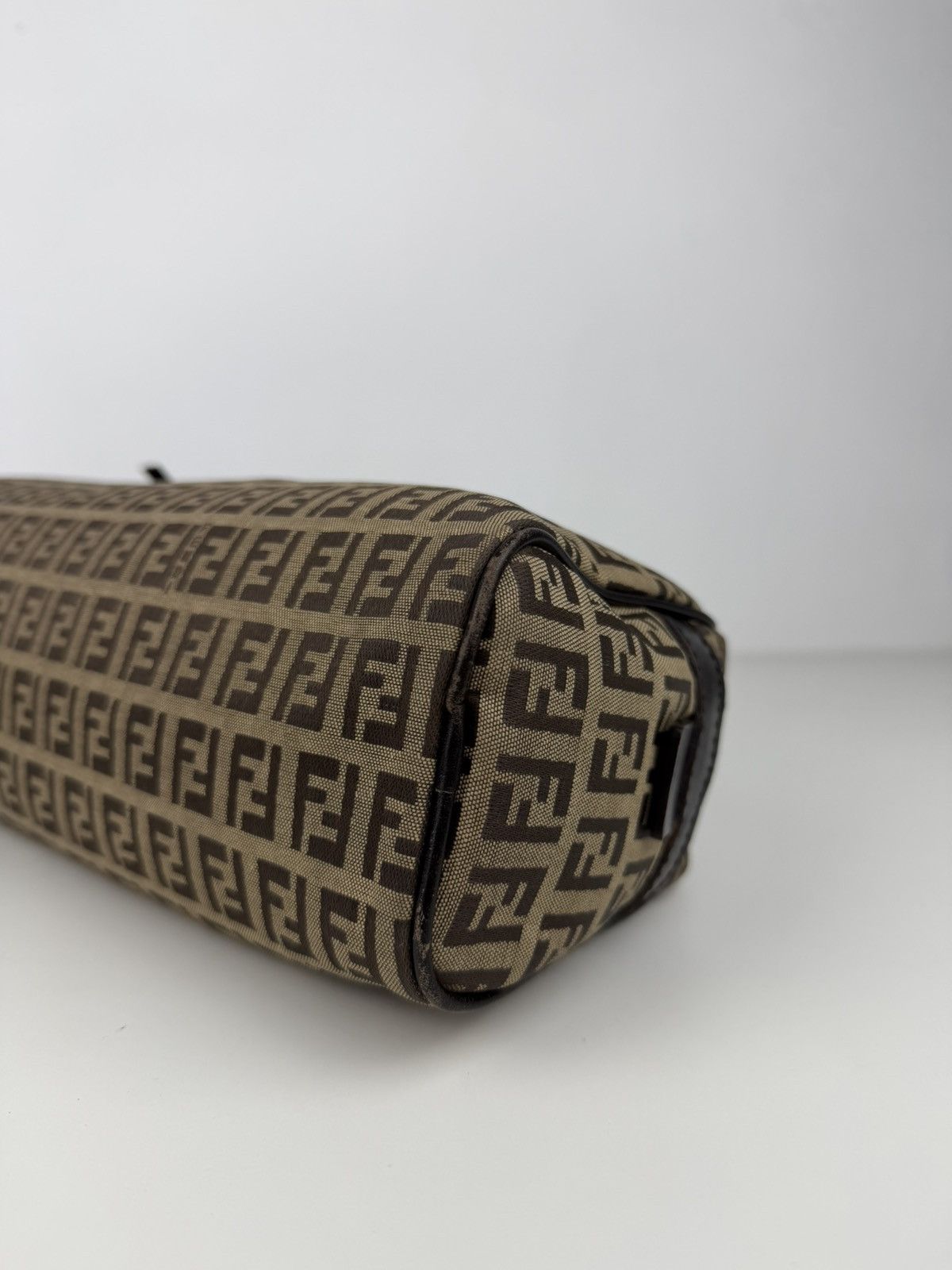 Fendi zucchino monogram canvas mini bowling bag