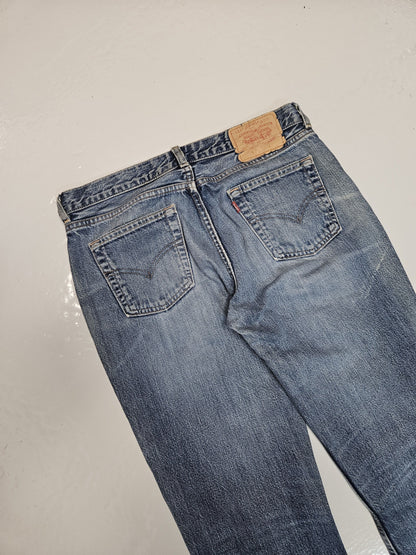 Vintage y2k levis 544 distressed flared denim