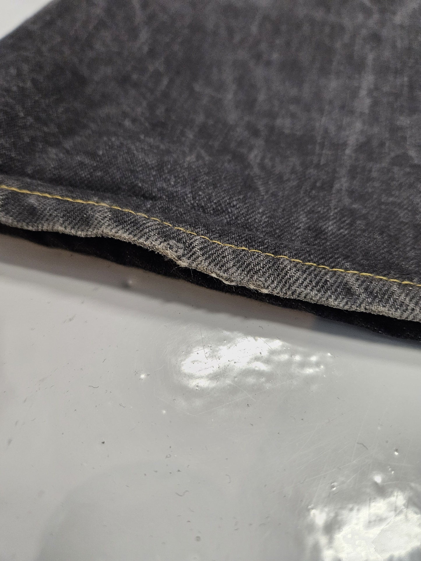 Y2k Gucci baggy wide leg washed black denim