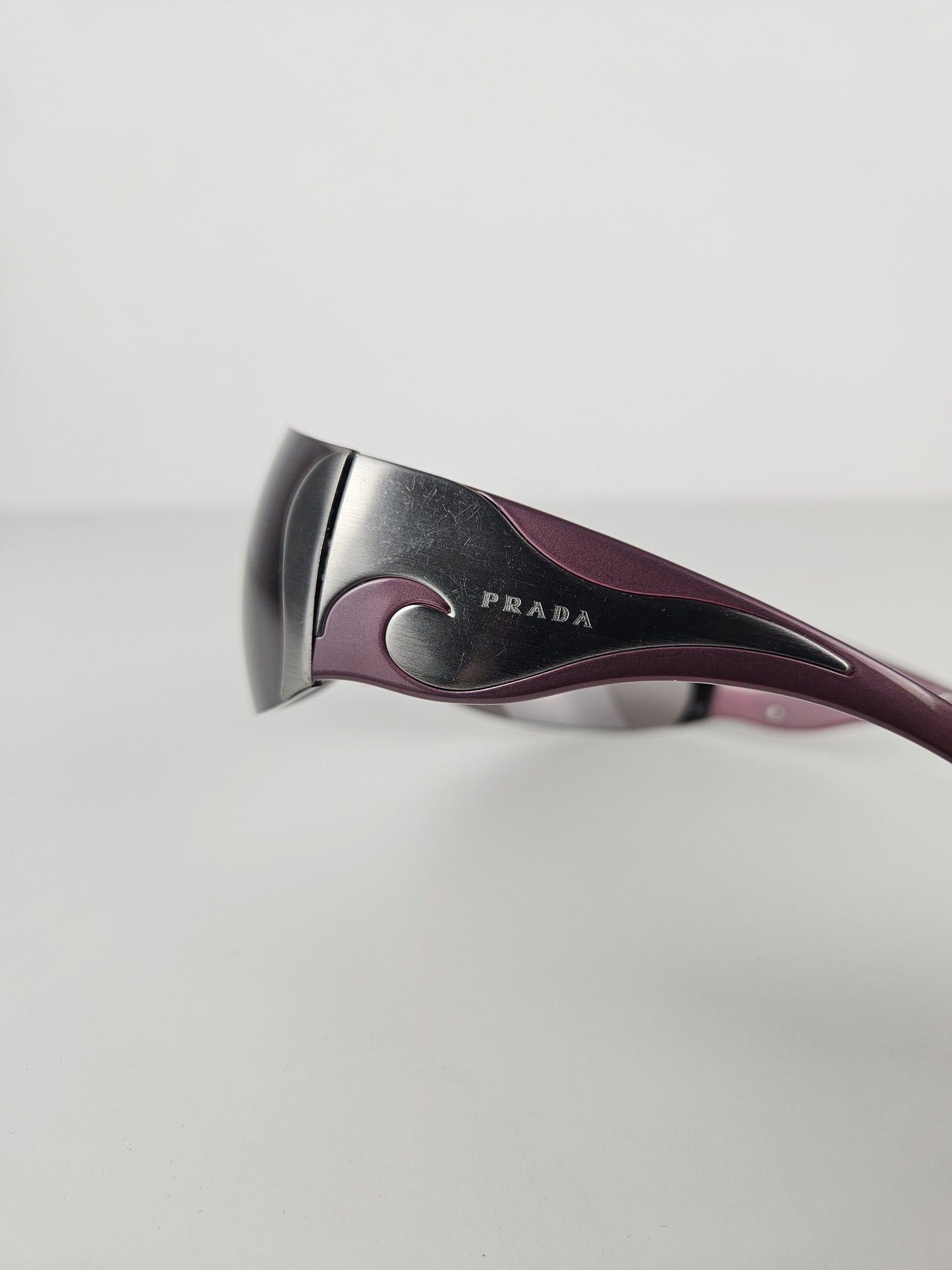 Archive y2k Prada SPR58F wraparound flame sunglasses