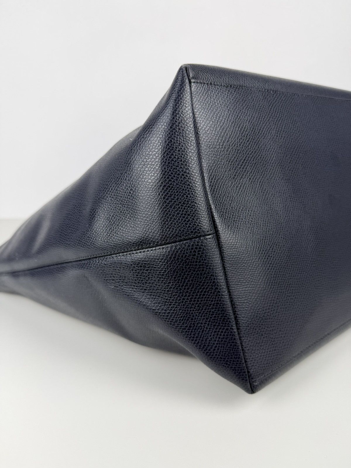 Coach crossgrain leather taxi tote dark navy