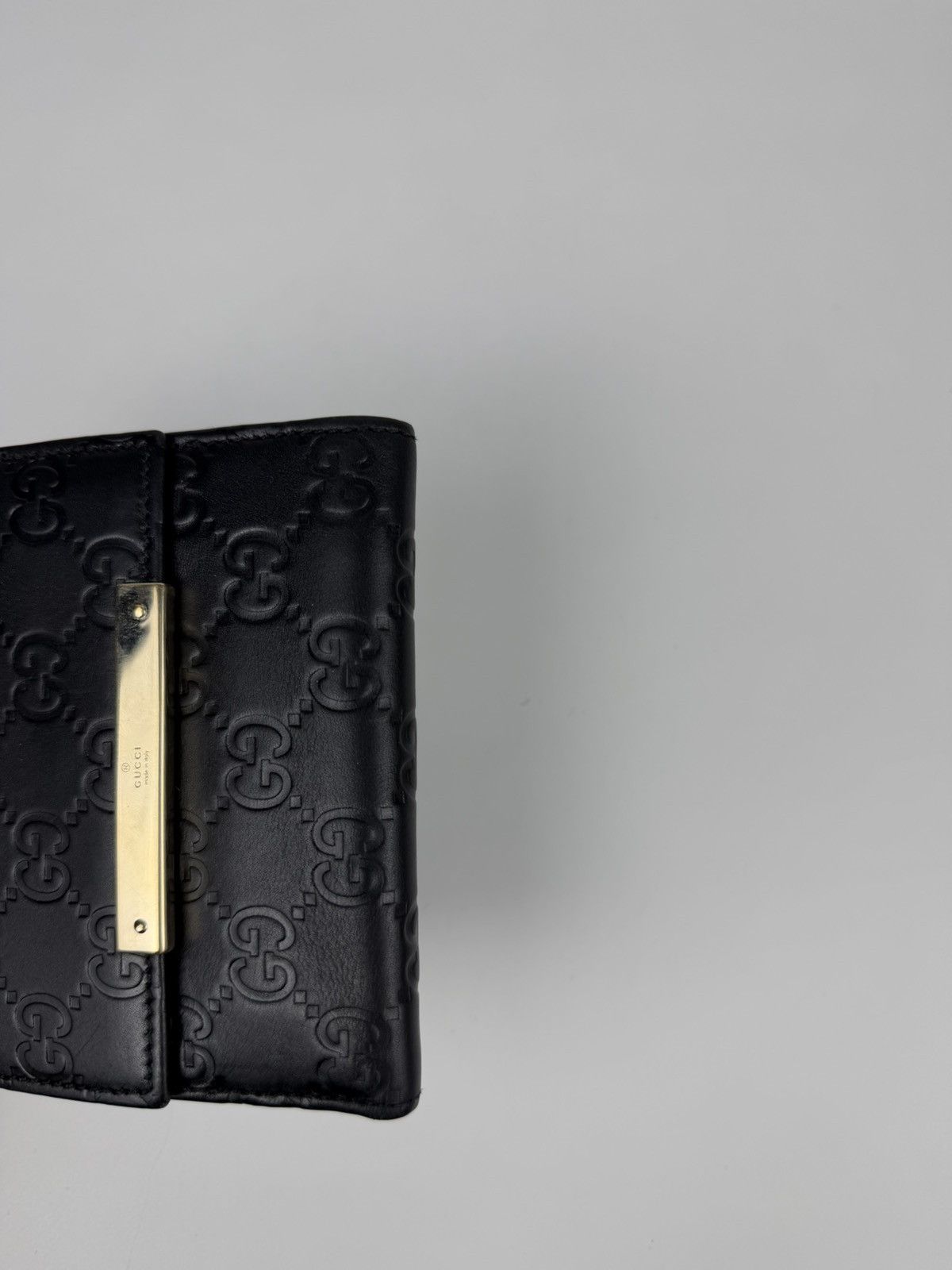 Gucci guccissima leather trifold wallet