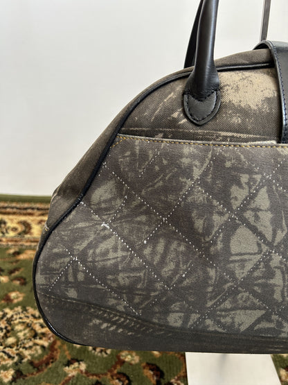 Vintage y2k Dior by John Galliano double saddle denim bowling bag