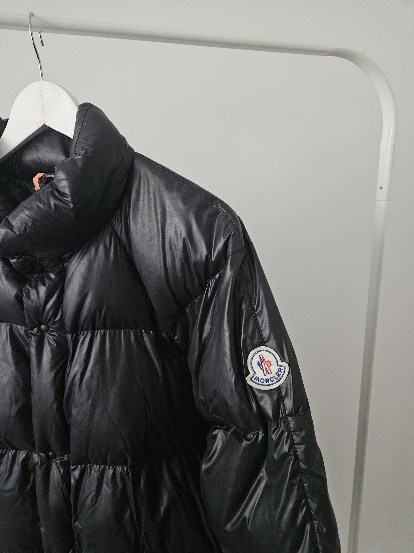Vintage 90s moncler grenoble black puffer jacket with badge