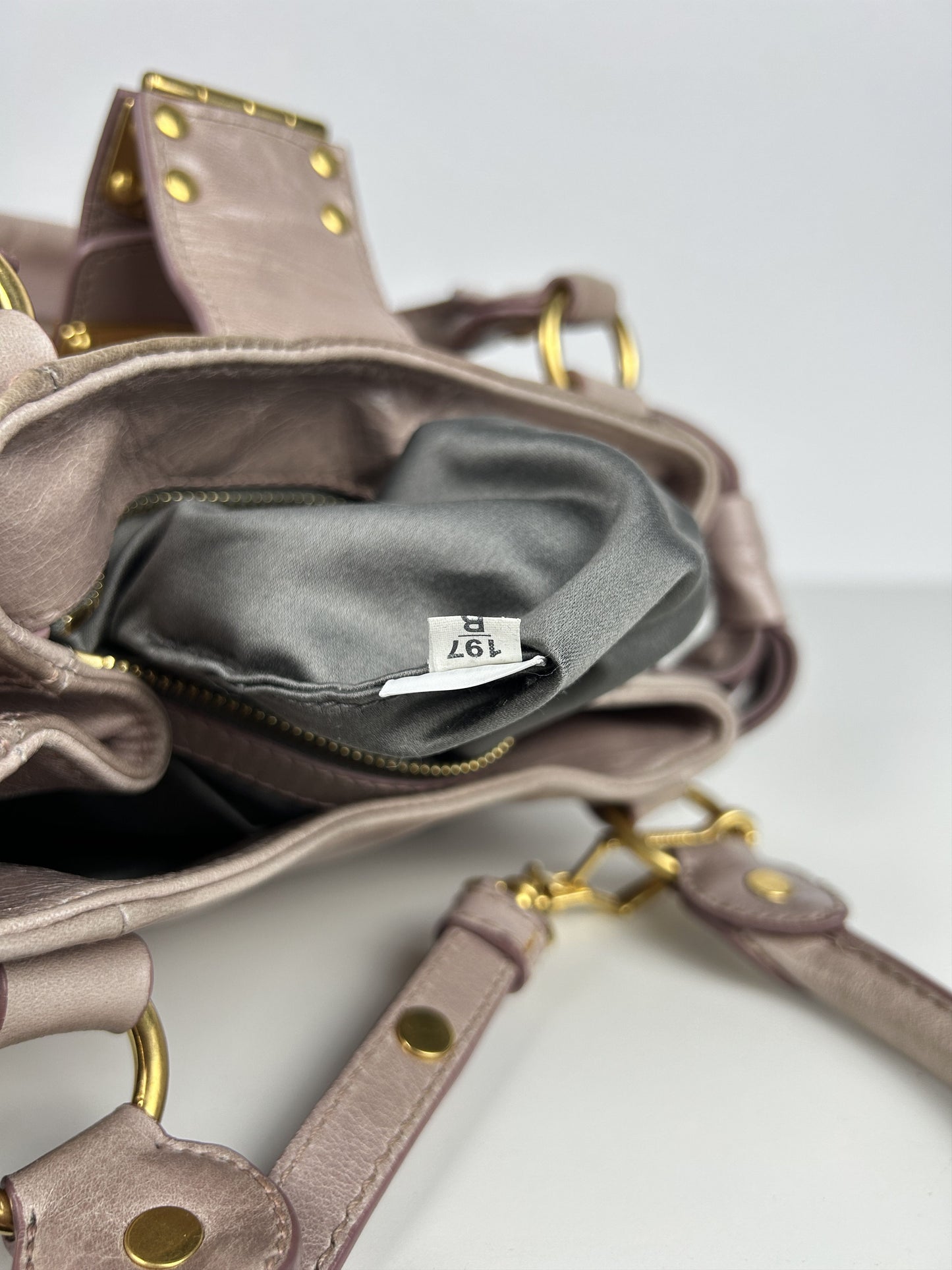 Miu miu mini bow bag in dusty pink