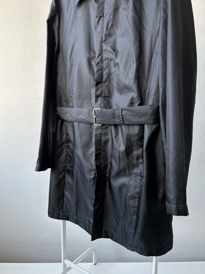 Gaultier homme objet nylon belted trench coat
