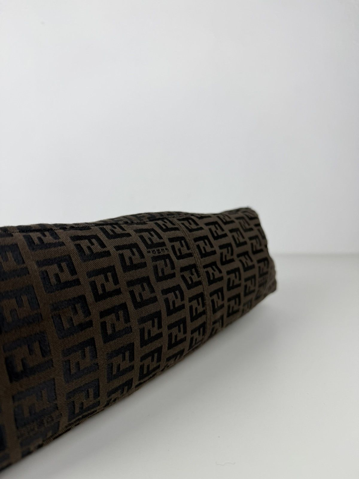 Fendi zucchino monogram canvas baguette