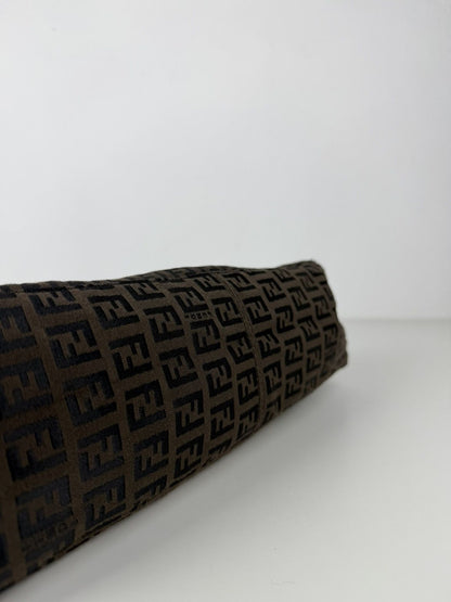 Fendi zucchino monogram canvas baguette