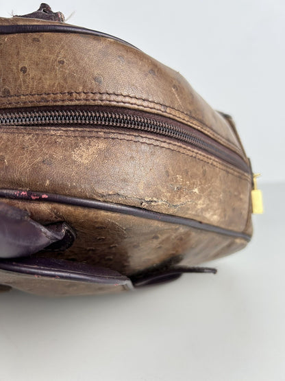 2000 Dior by John Galliano double saddle leather bowling bag