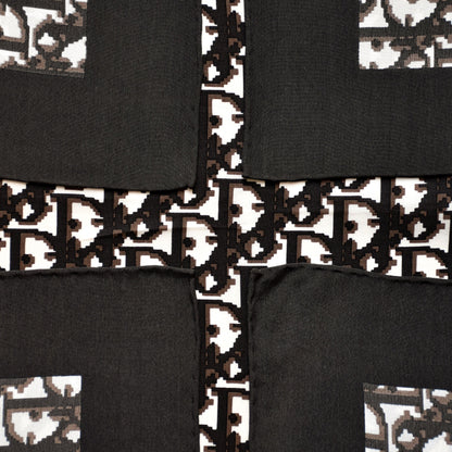 Vintage Dior trotter silk scarf brown