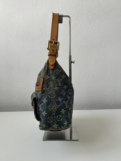 Louis vuitton monogram denim baggy PM handbag