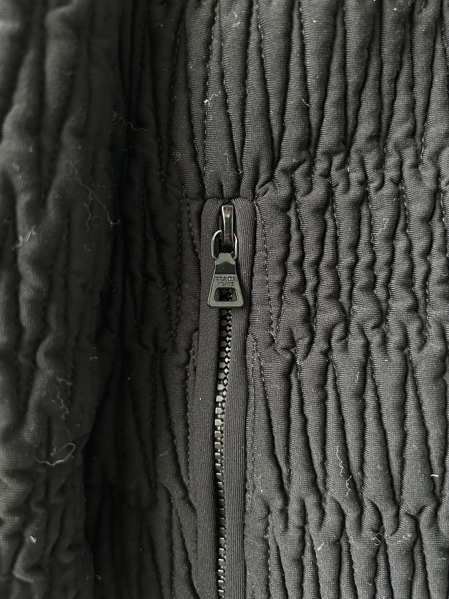 Archive AW2011 Prada pleated full zip sweatshirt