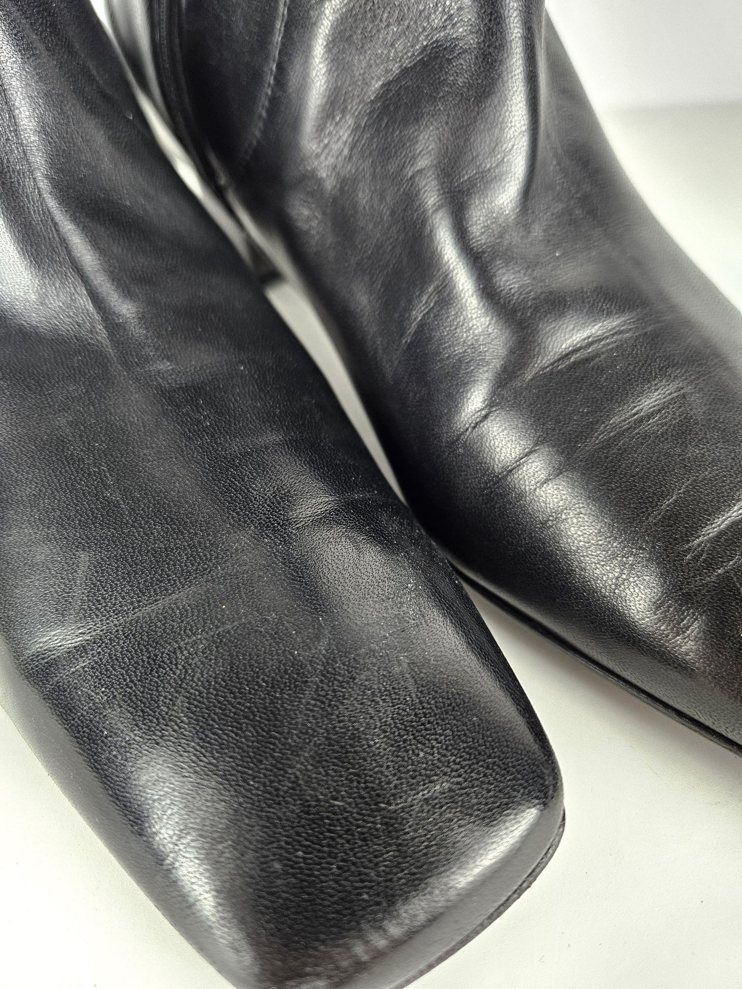 Cole Haan square toe side zip ankle boots