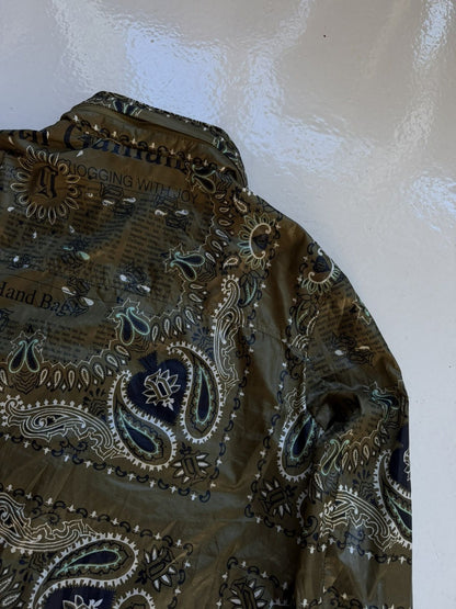 John Galliano newspaper print windbreaker jacket