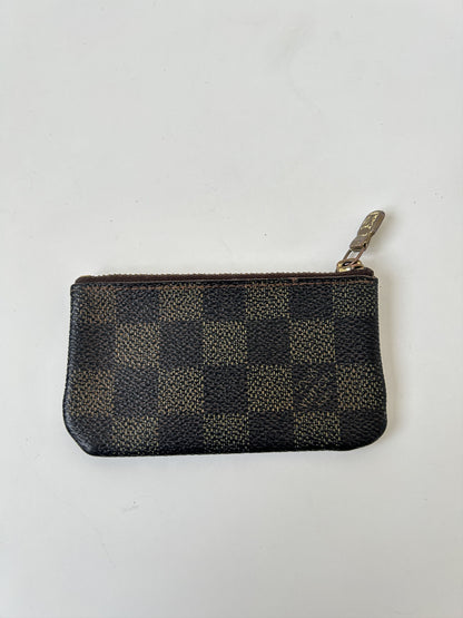 Louis Vuitton damier ebene pochette cle coin/ key pouch