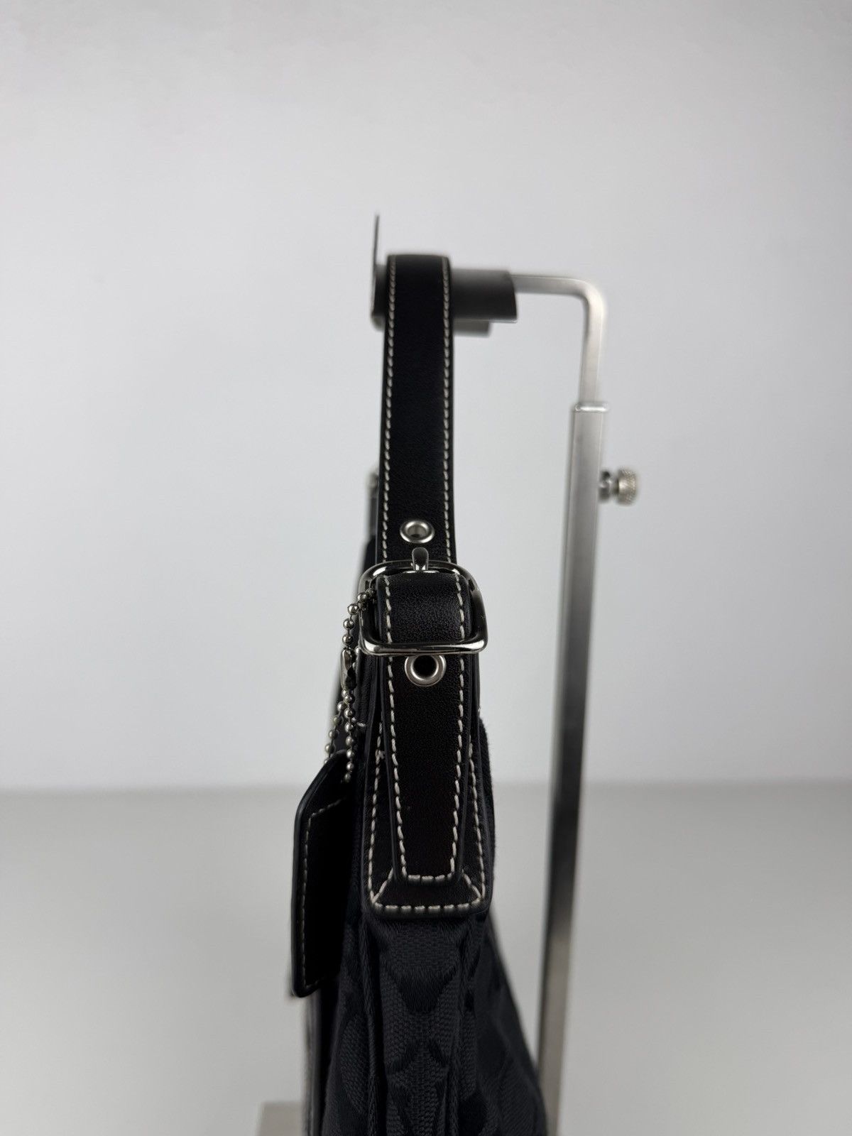 Coach signature jacquard half moon small hobo bag