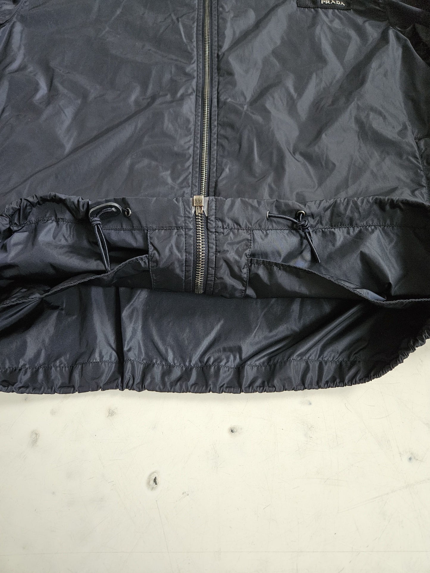 Prada sport art scg59h nylon chest logo hooded windbreaker