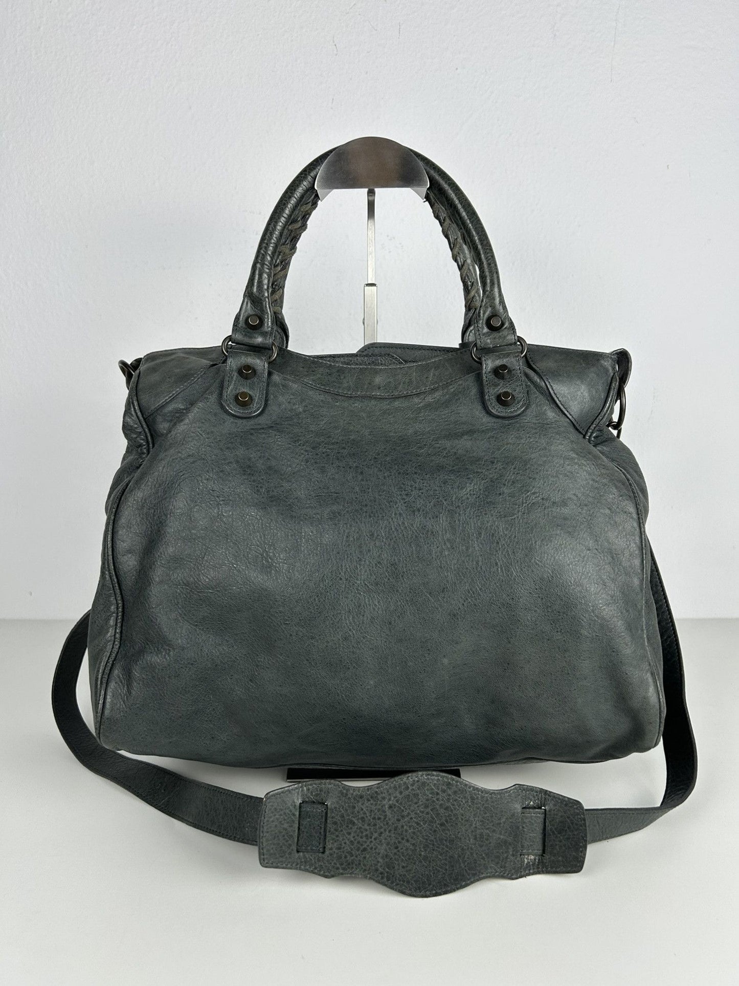 Balenciaga classic hardware city velo bag in dark green