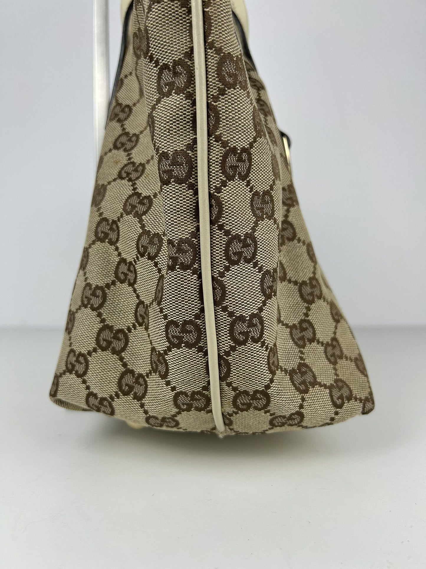 Gucci GG monogram canvas and leather shopper bag