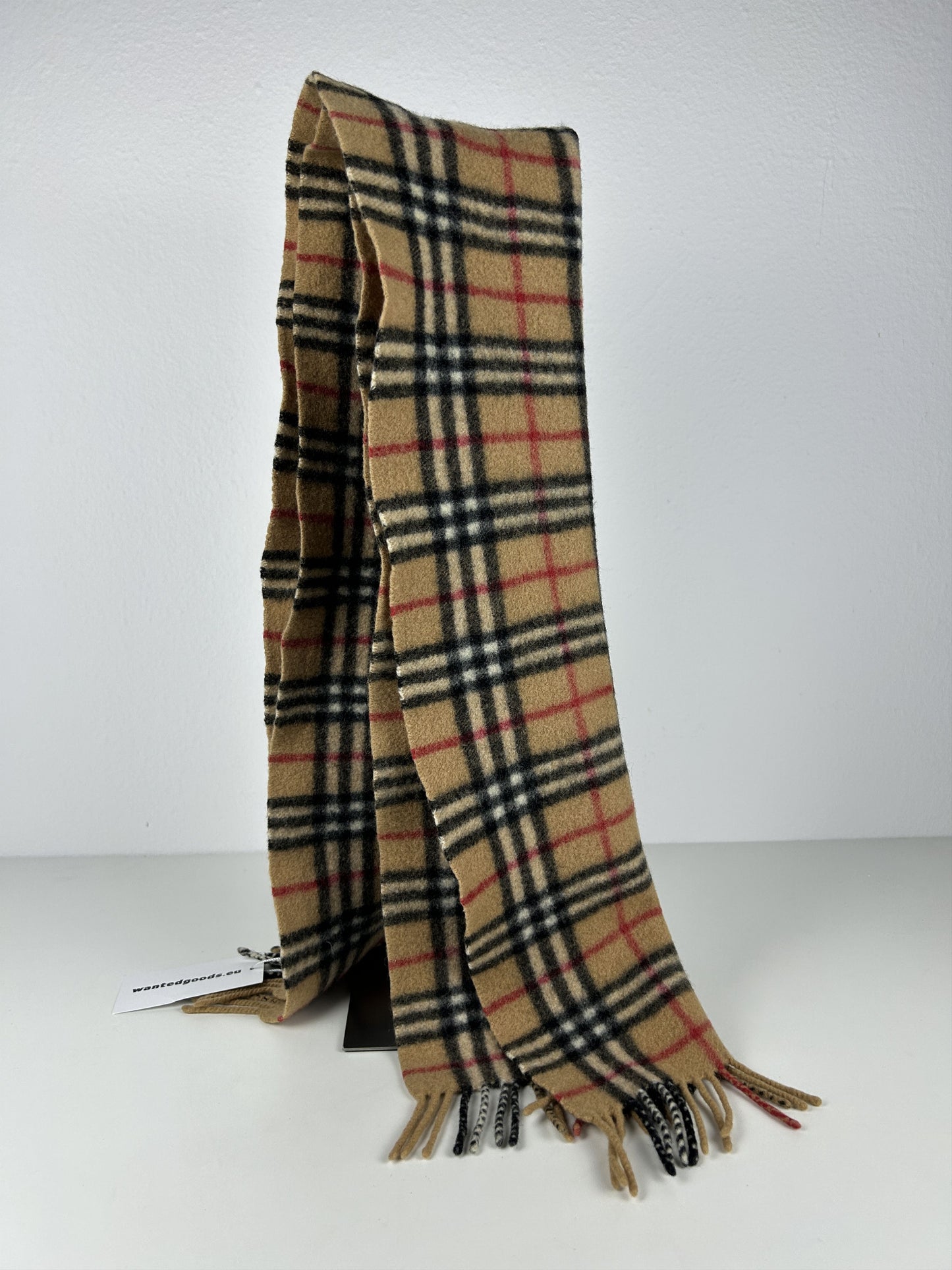 Vintage Burberry nova check wool and cashmere scarf
