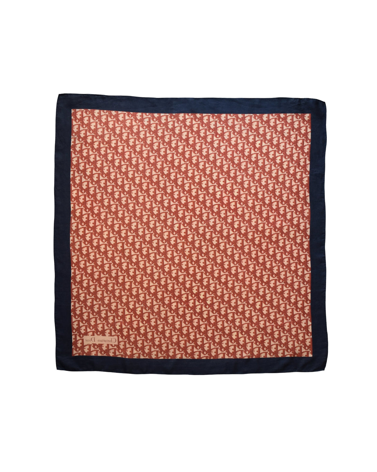 Vintage Dior trotter silk scarf red & navy