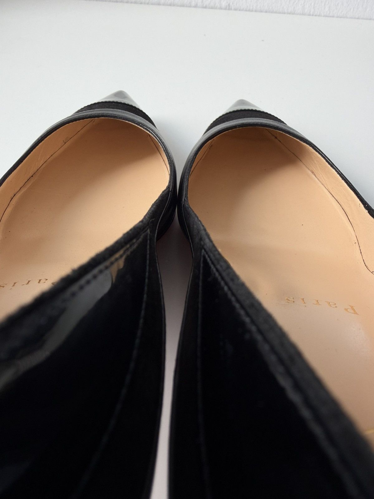Christian Louboutin eklectica 55 mixed leather kitten heels