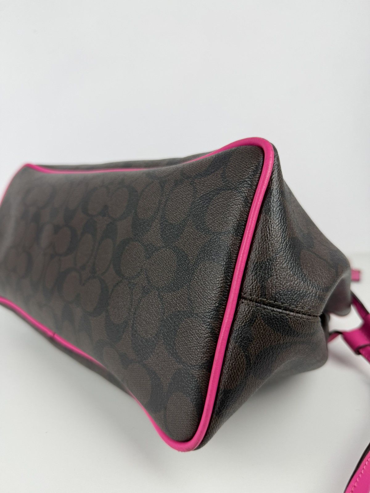 Coach signature coated canvas drawstring carryall tote