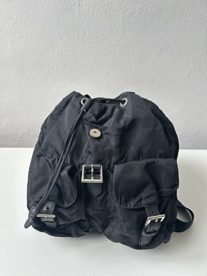 Vintage Prada nylon triangle logo cargo backpack