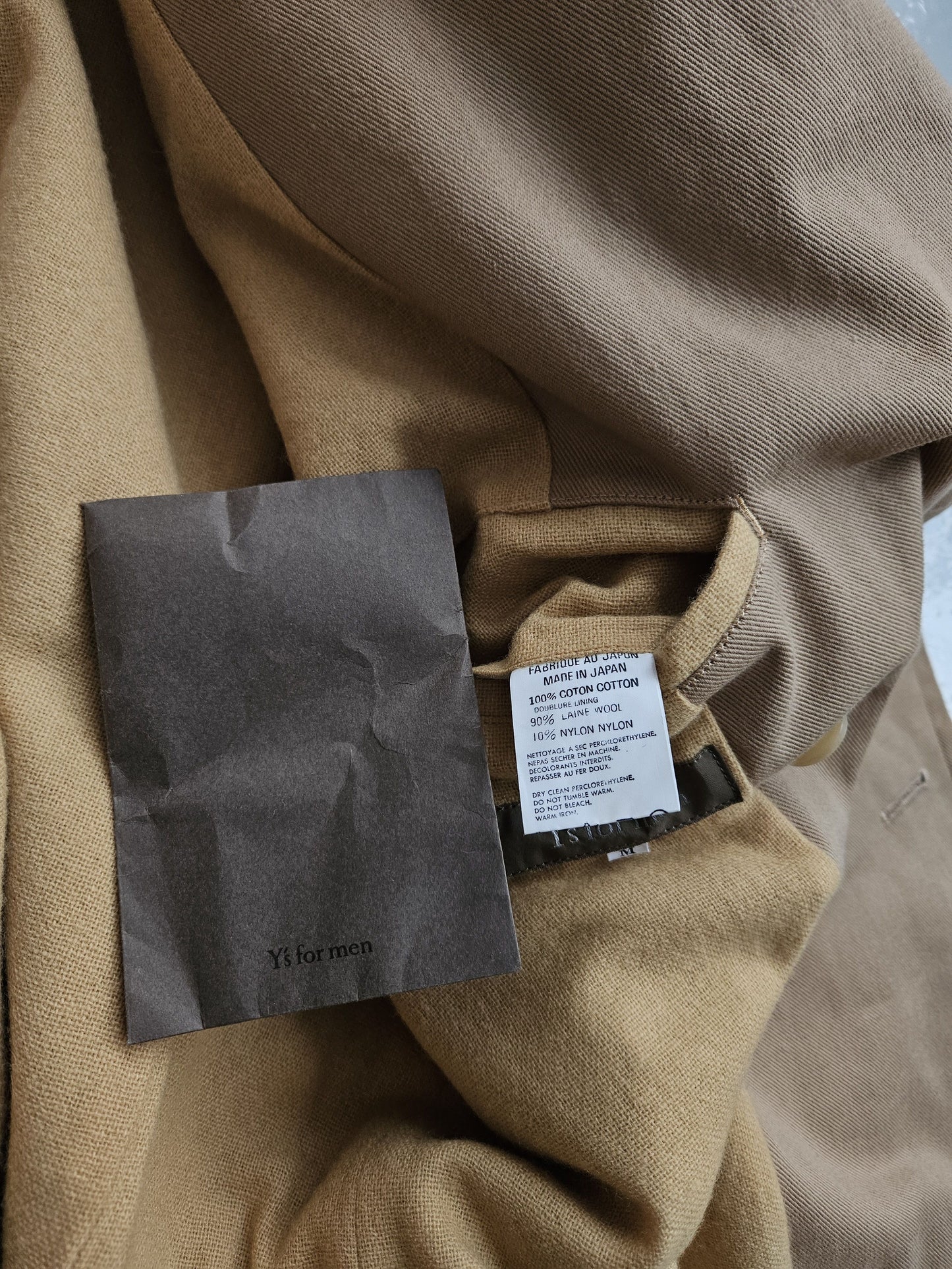 Yohji Yamamoto Y's double breasted reefer jacket peacoat