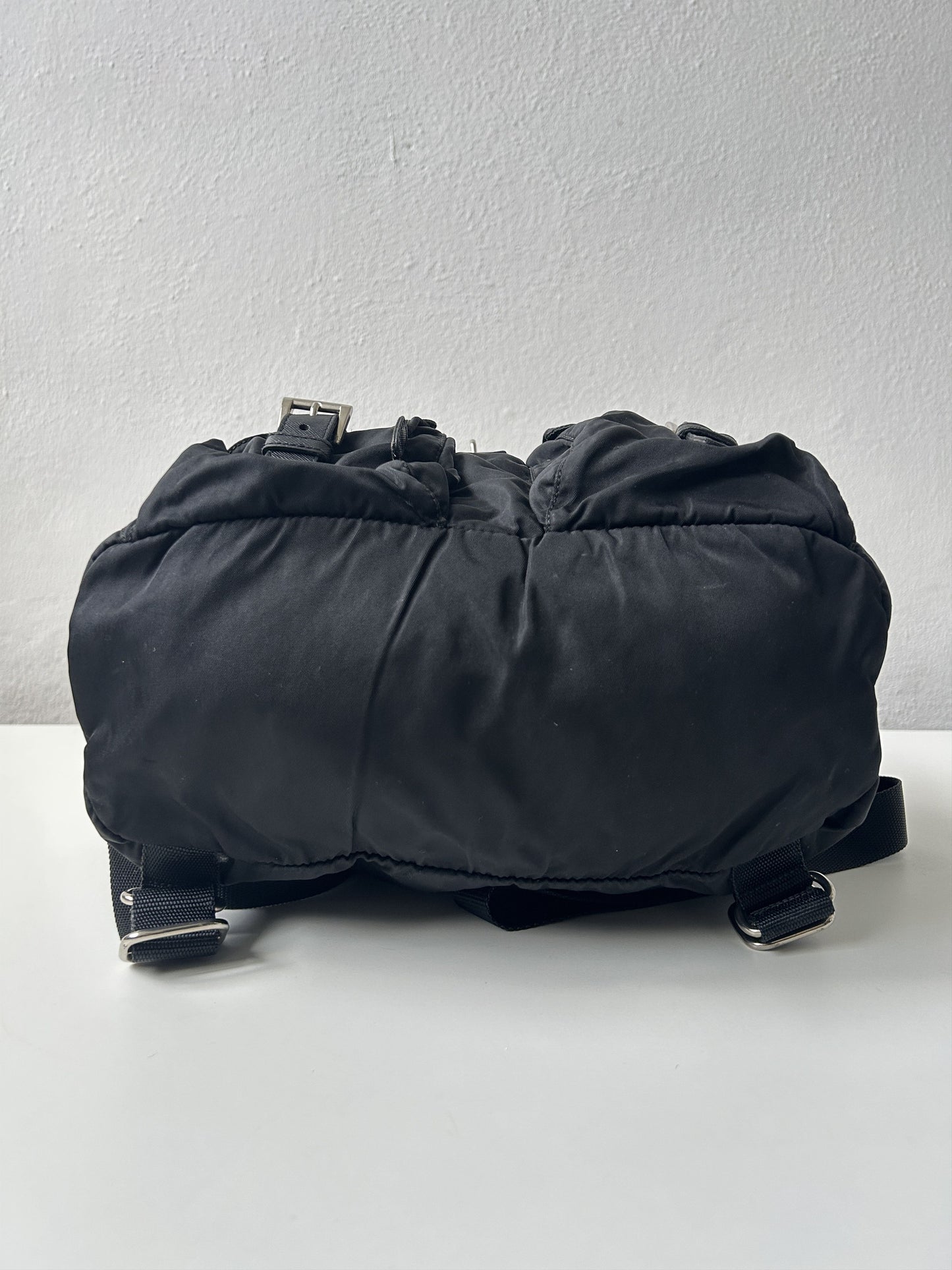 Vintage Prada nylon triangle logo cargo backpack