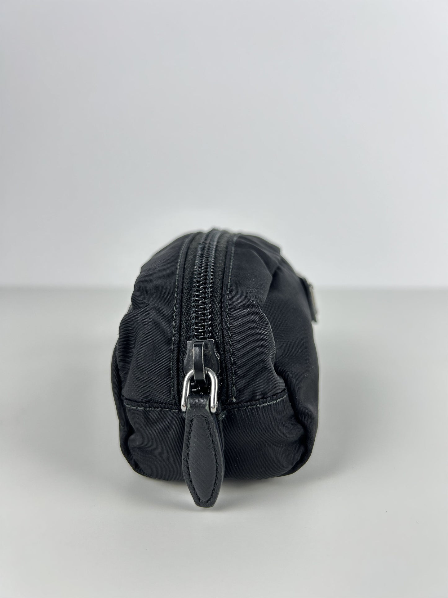 Prada nylon triangle logo mini pouch