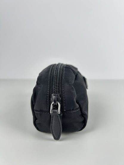 Prada nylon triangle logo mini pouch